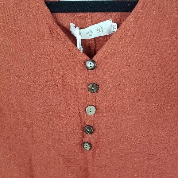 Rust Colored Double Layer Sheath Dress Size XL - Picture 3 of 11